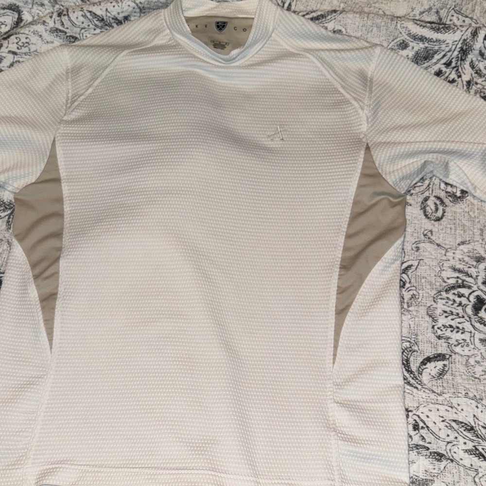 NWOT Nike Golf Textured Off-White Long Sleeve Tee